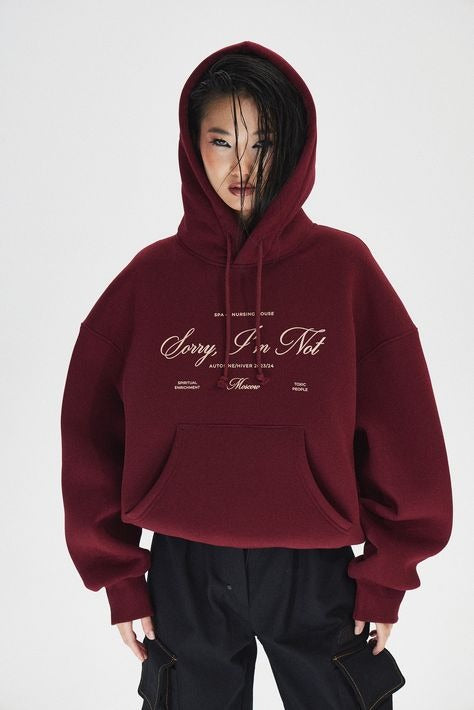red hoodie para dama